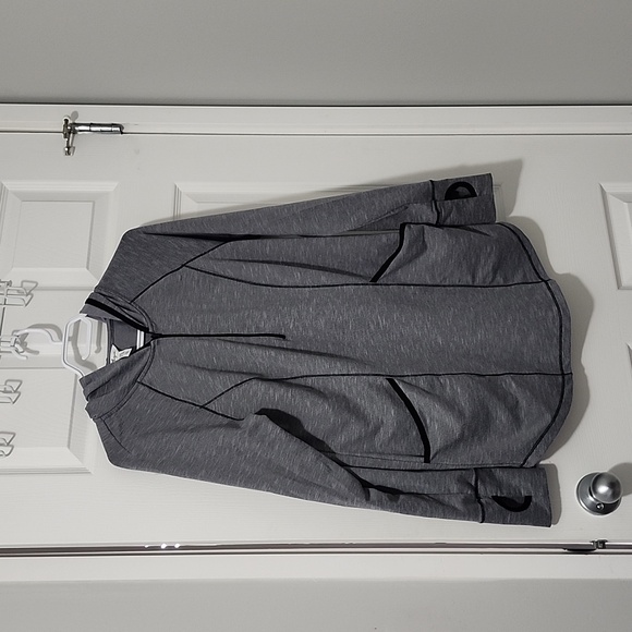 Thyme Maternity pullover hoodie with 3/4 length zipper - Picture 1 of 9